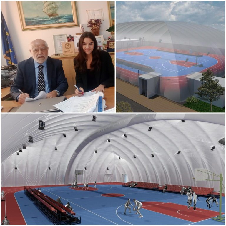 Το πρώτο υπερσύγχρονο κλειστό γυμναστήριο με αεροϋποστηριζόμενο θόλο («μπαλόνι») γίνεται πραγματικότητα στο Δήμο Βόρειας Κέρκυρας