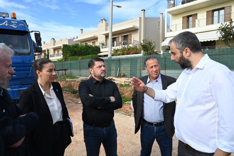 Aυτοψία Χαρδαλιά σε έργα υποδομών στα Βριλήσσια